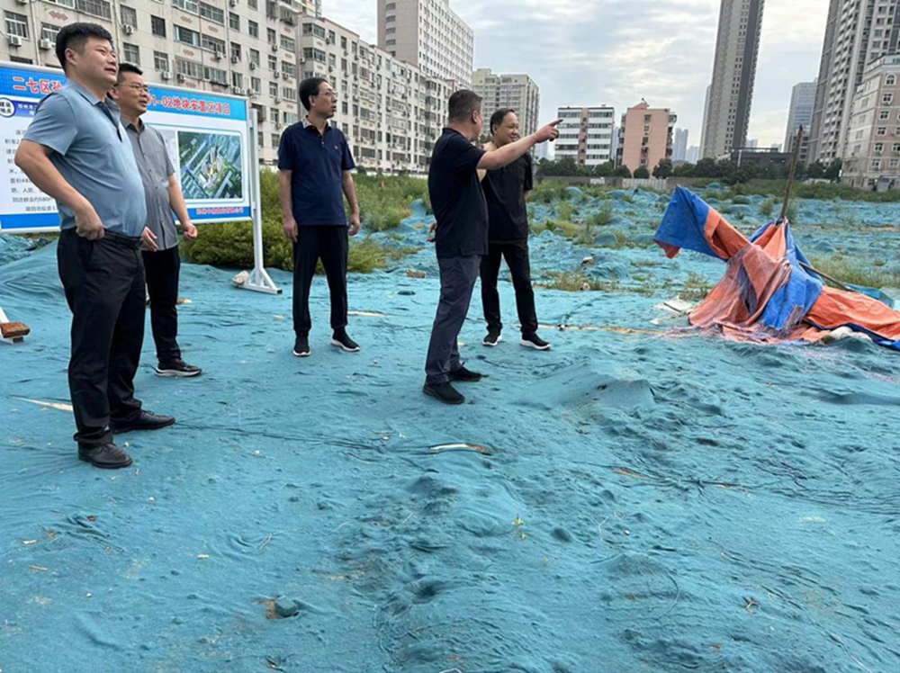 dcbox小金库官网党委委员、副总经理张岩到侯寨新镇区安置区调研项目建设工作